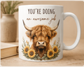 Encouragement Highland Cow Mug
