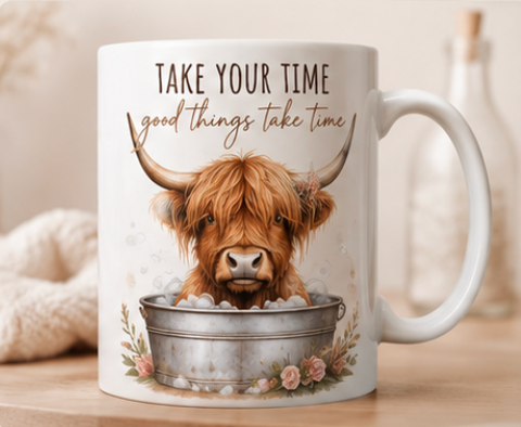 Relaxing Highland Cow Mug